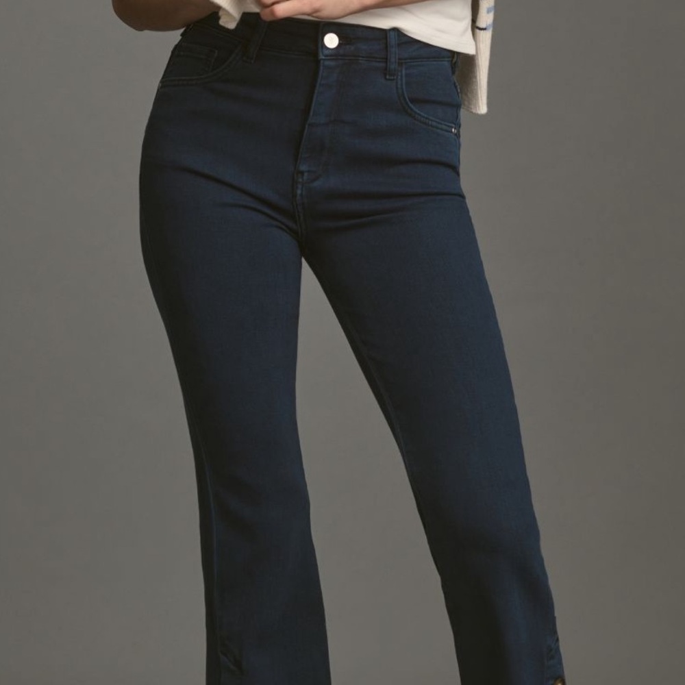 Pilcro split-button high rise boot cut Jean from Anthropologie